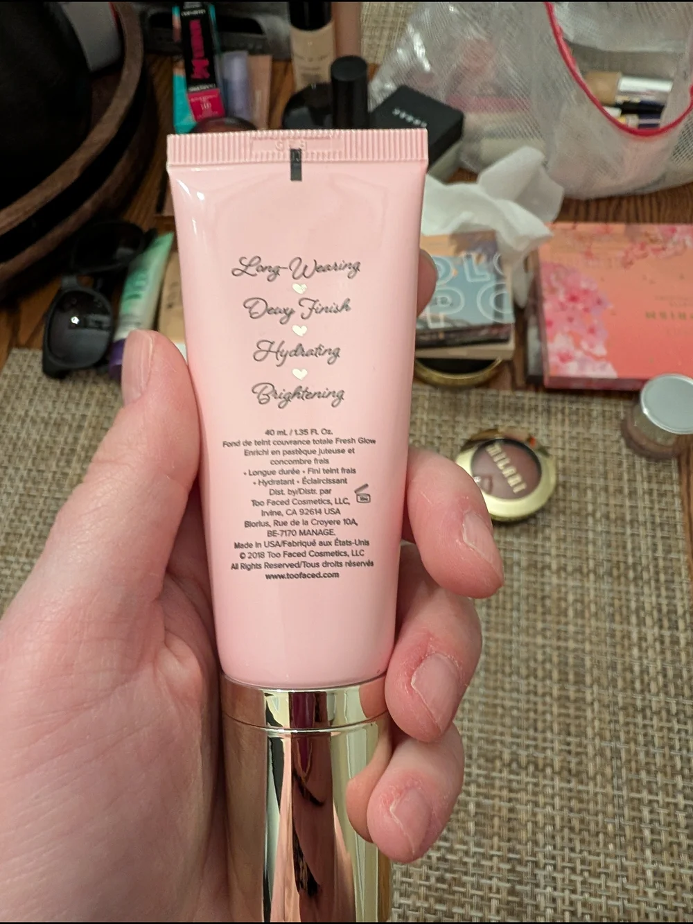 Too Faced Dew You Full-Coverage Fresh Glow Foundation Shade SNOW